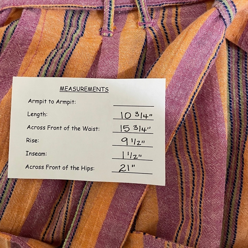 FREE PEOPLE Barbados Bloom Belted Cuffed Shorts‎ Tropical Stripes Vacation 6 - Picture 15 of 15
